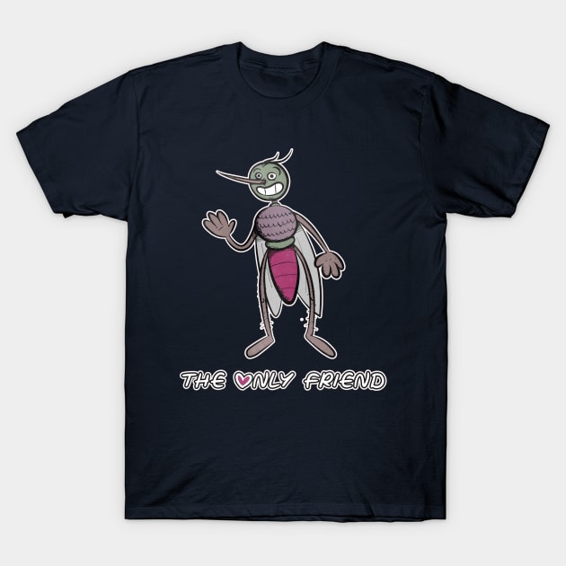 The Only Friend Mosquito. Funny vintage comic insect. T-Shirt by W.Pyzel